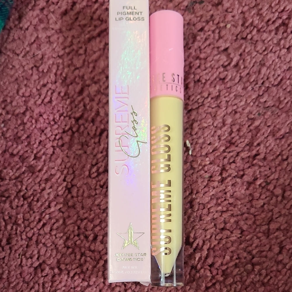 Jeffree Star Supreme Gloss Lip Gloss - Pastel Yellow with Pink Cap